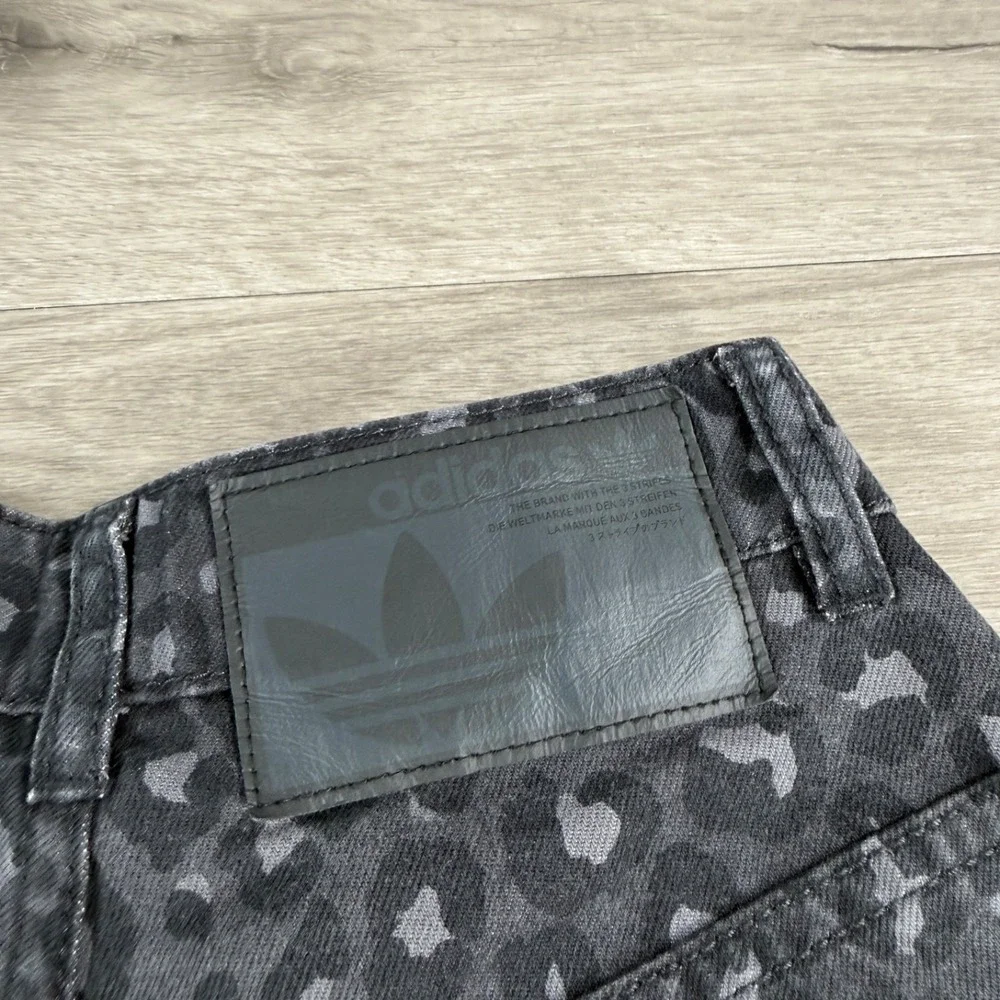 Adidas Denim Bermuda Shorts Pants Womens Rave Y2K Style Baggy Wide NWT KA2675